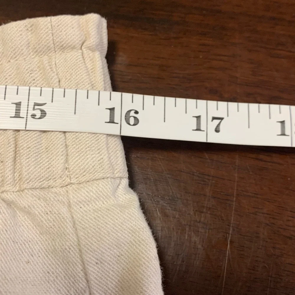H&M M Cotton Linen Coastal Wide Leg Casual Pants‎ Sand